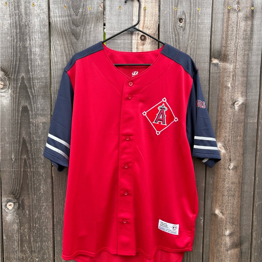 Los Angeles Angels Red & Navy adult xl Baseball Jersey